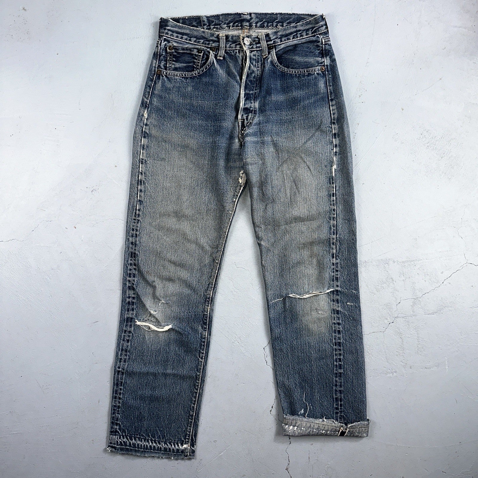 Levis 501 Big E Vintage 60s Redline Selvedge USA XX 1960s Jeans 30x32 Ac 28x28