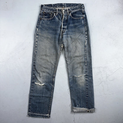 Levis 501 Big E Vintage 60s Redline Selvedge USA XX 1960s Jeans 30x32 Ac 28x28