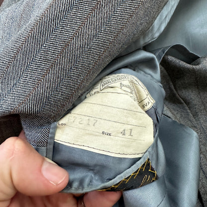 1960s 1970s Brown Striped Sport Jacket VTG Mens Suit 41 33x27 Rockabilly Wool