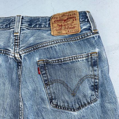 Levis 501 Vintage Y2K XX Straight Leg Jeans Blue Light Wash 33x30 Act 31x29