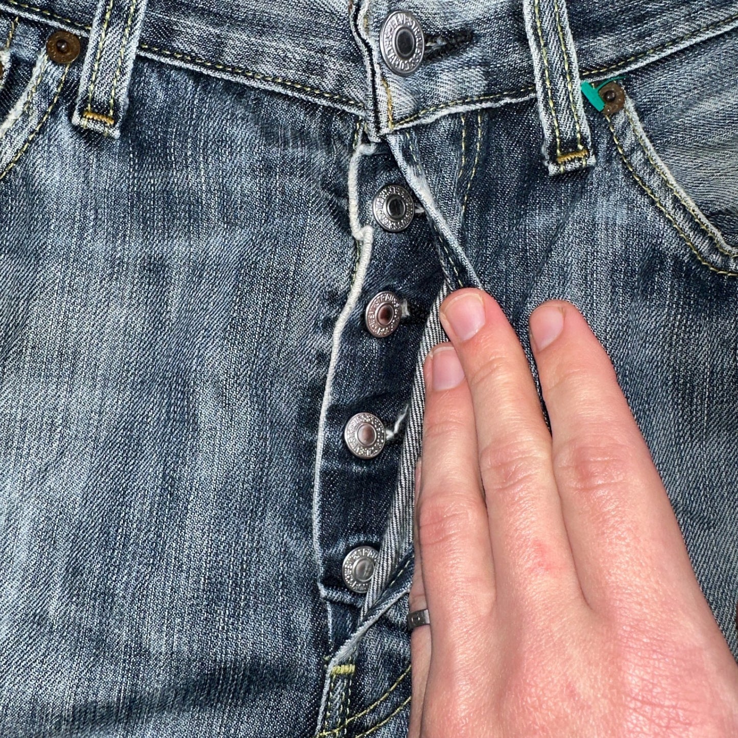 Levis 501 Vintage Y2K XX Straight Leg Jeans Blue Med Wash 33x30 Act 32x28