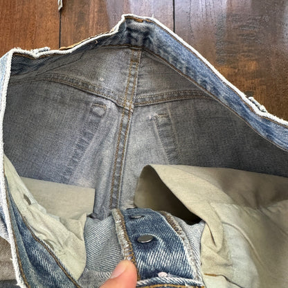Levis 501 Vintage 90s Straight Leg XX USA Jeans 32x36 Thrashed Wash Act 30x31