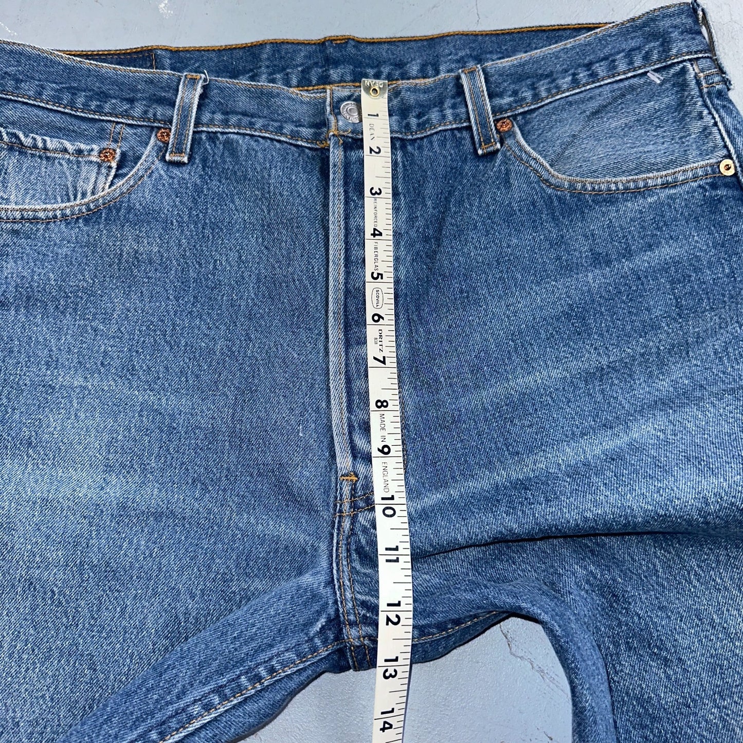 Levis 501 Vintage 90s USA XX Straight Leg Jeans Blue Med Wash 38x30 Act 36x27