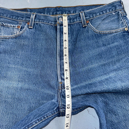 Levis 501 Vintage 90s USA XX Straight Leg Jeans Blue Med Wash 38x30 Act 36x27