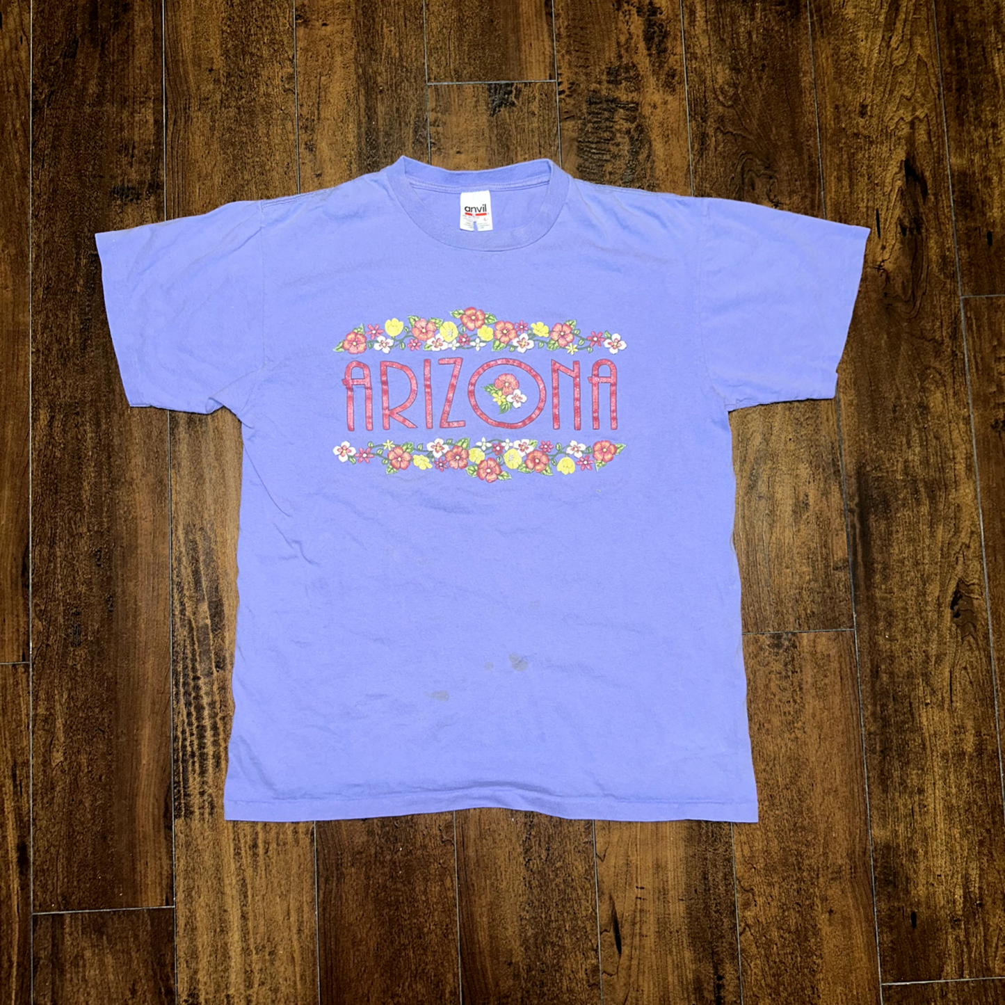 Arizona Vintage T Shirt Anvil 90s Homage State USA Love Flowers Cute Home City