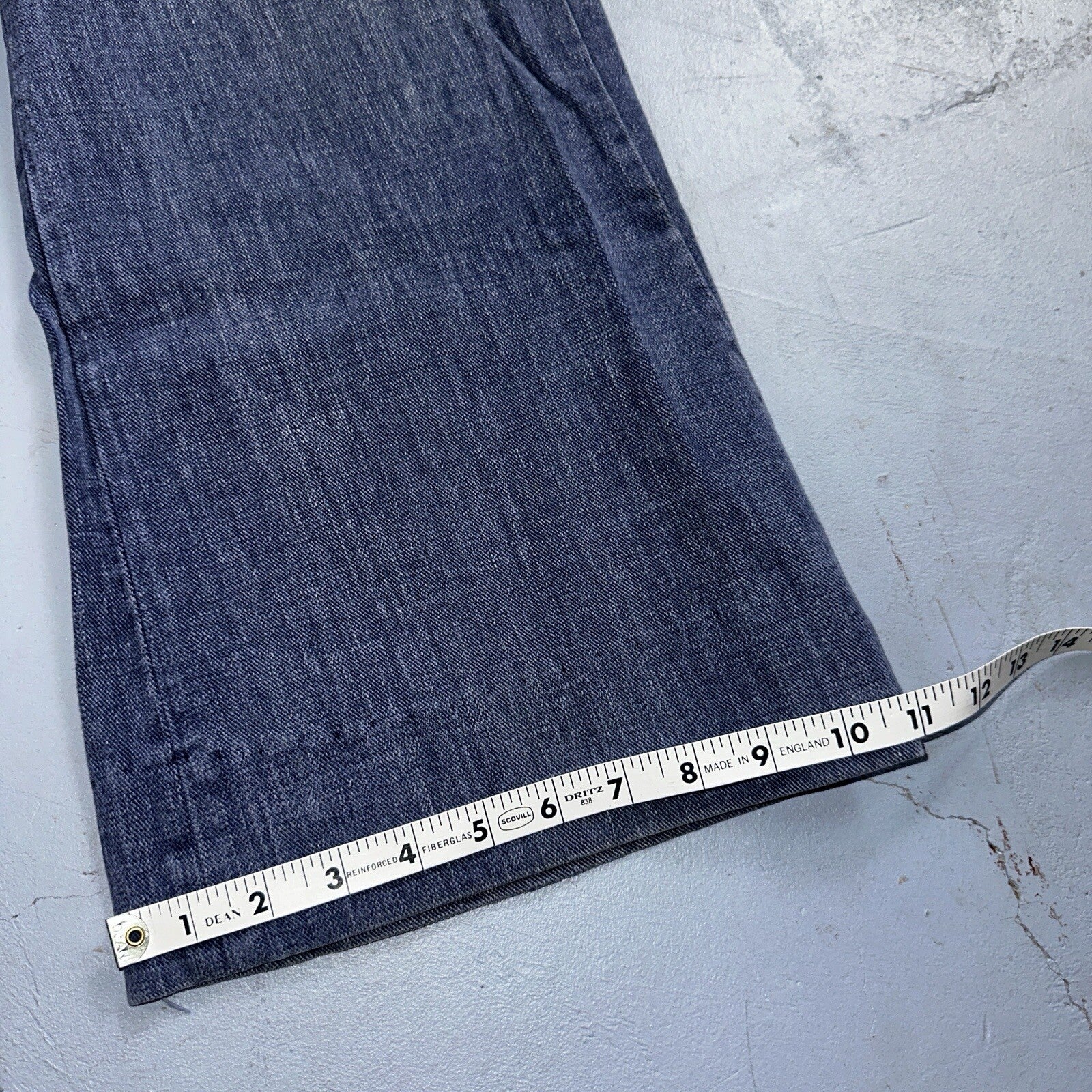 Vintage 1940s 50s WWII Korean US Navy Denim Dungarees Jeans Work Pants Trousers