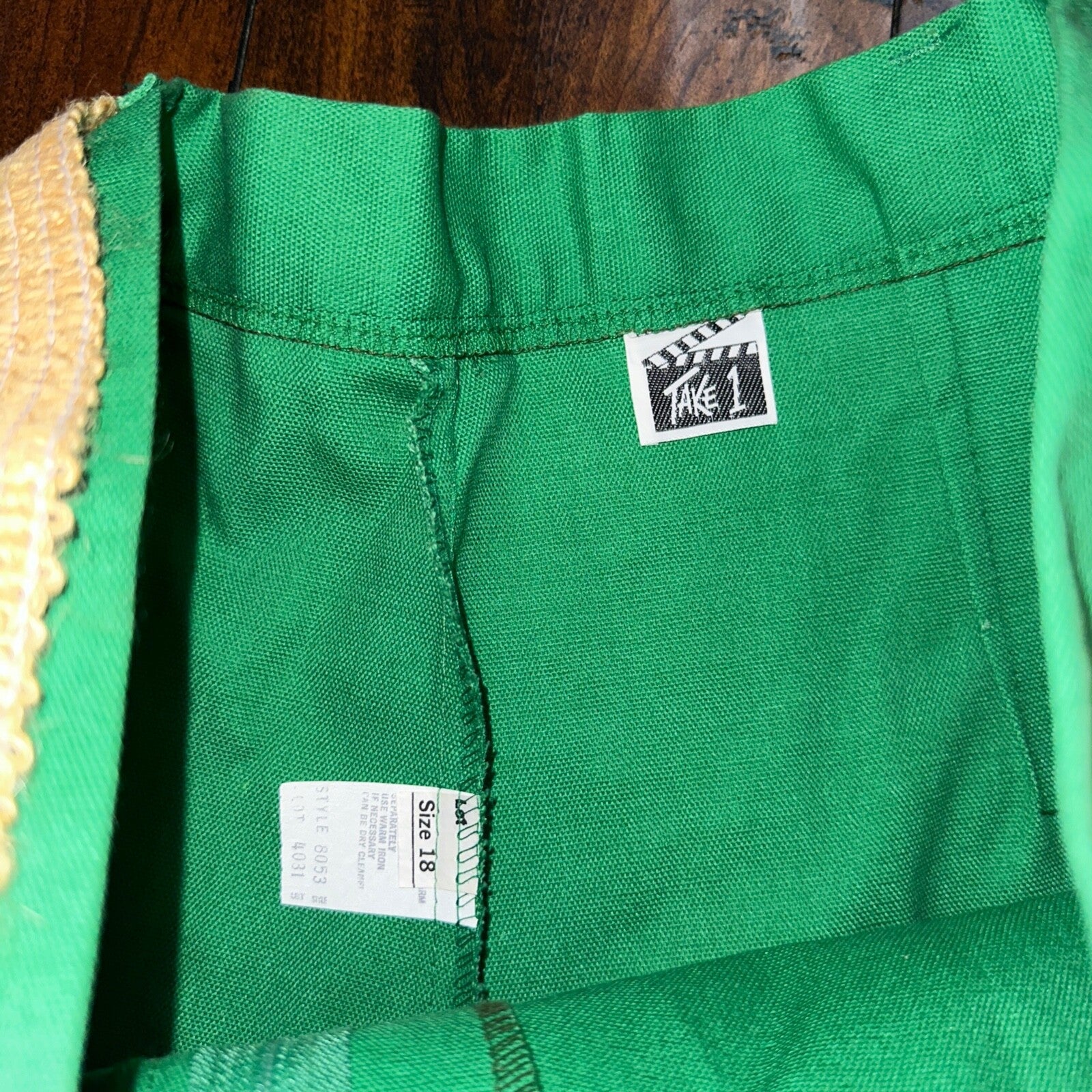 Vintage USA Rockabilly Womens Dress Pants 60s 70s Bottom Green 31x32 Boot Cut