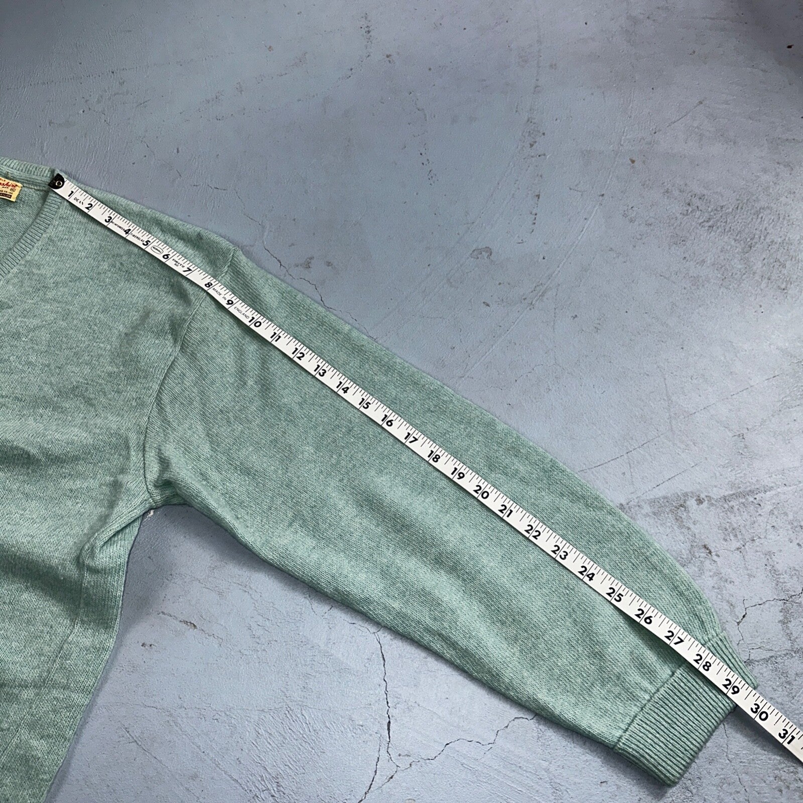 Lord Jeff Hampshire VTG 50s Knit XL Teal Green 1950s 60s Rockabilly Wool