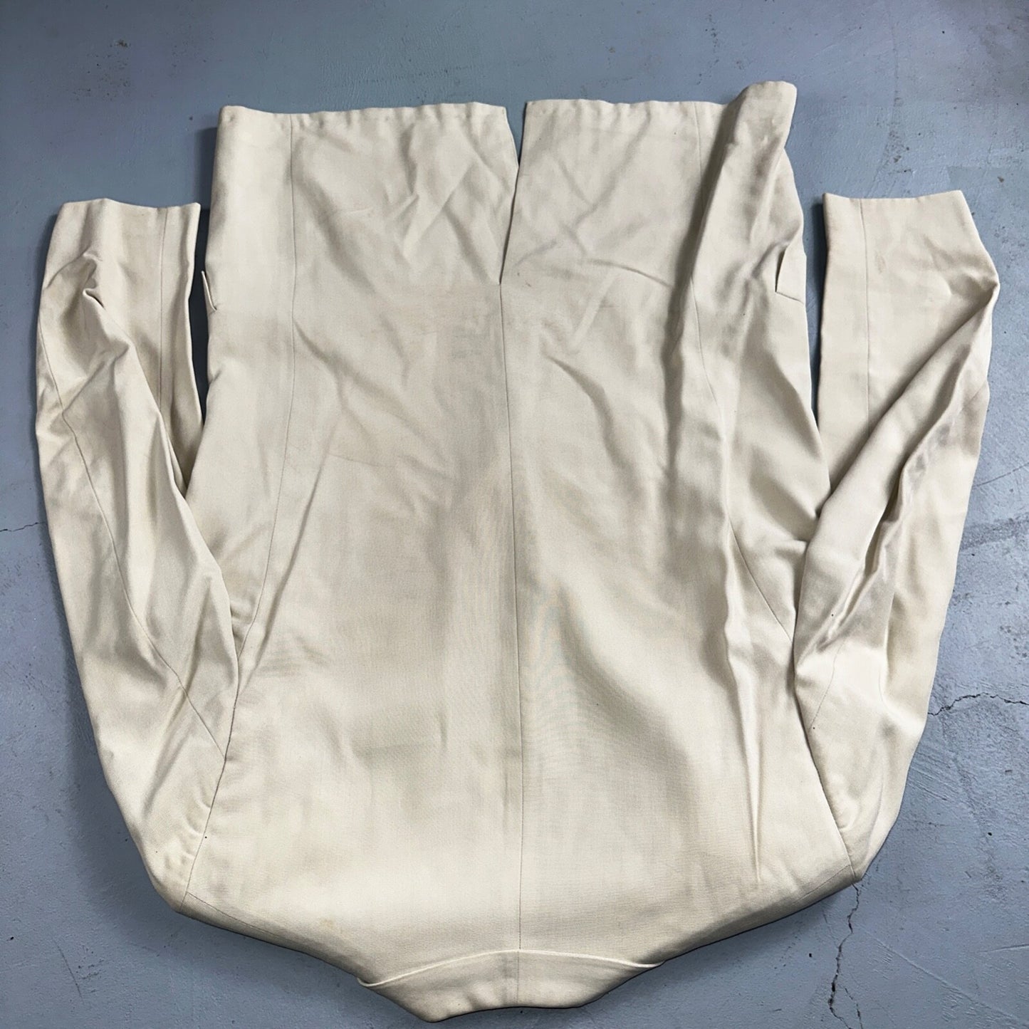 VTG Mens Suit 42 Jacket Coat 1970s Rockabilly 60s 70s USA White Thin Cream Rose