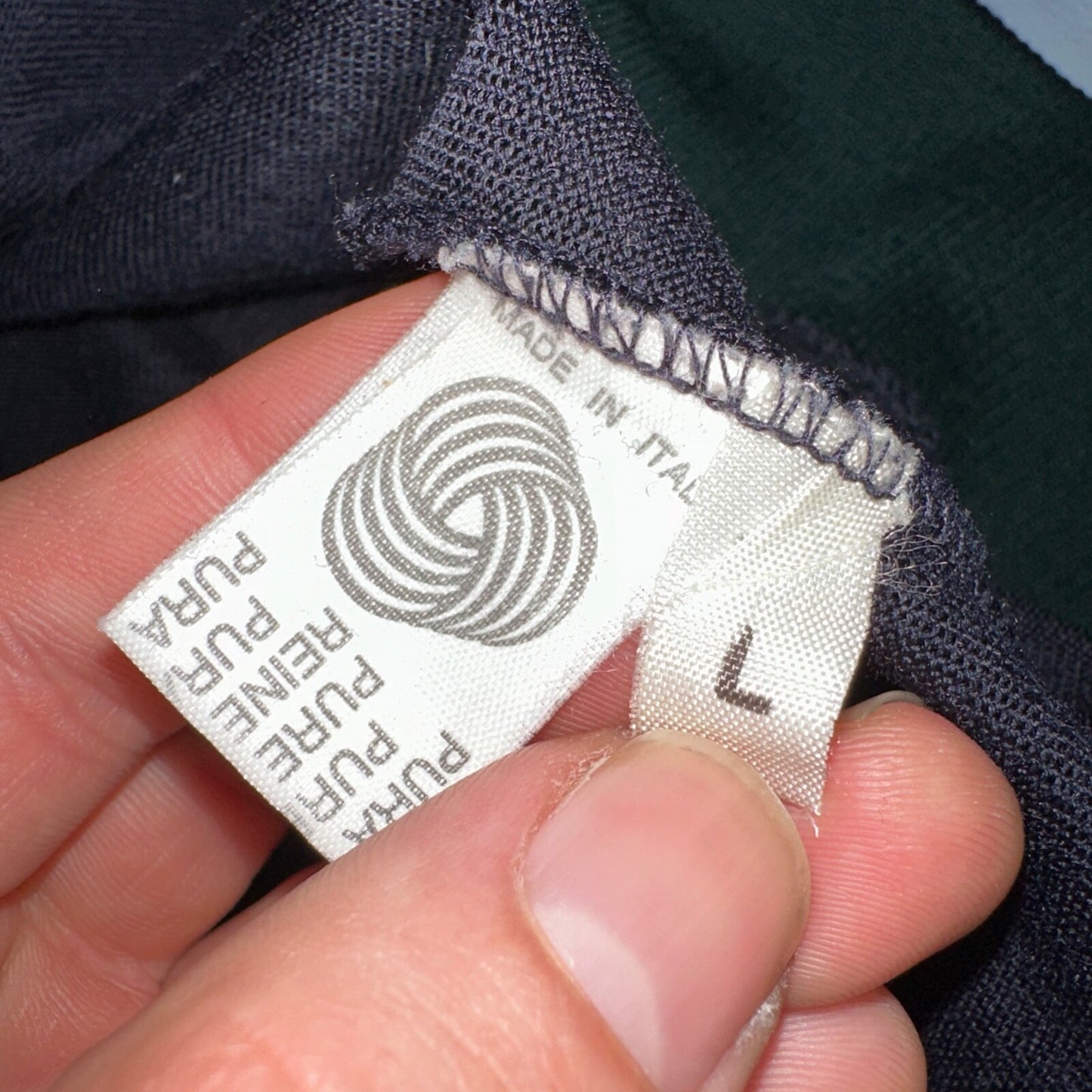 Paul & Shark Yachting Men’s Sweater Navy Patch Pullover Size L Wool V Neck