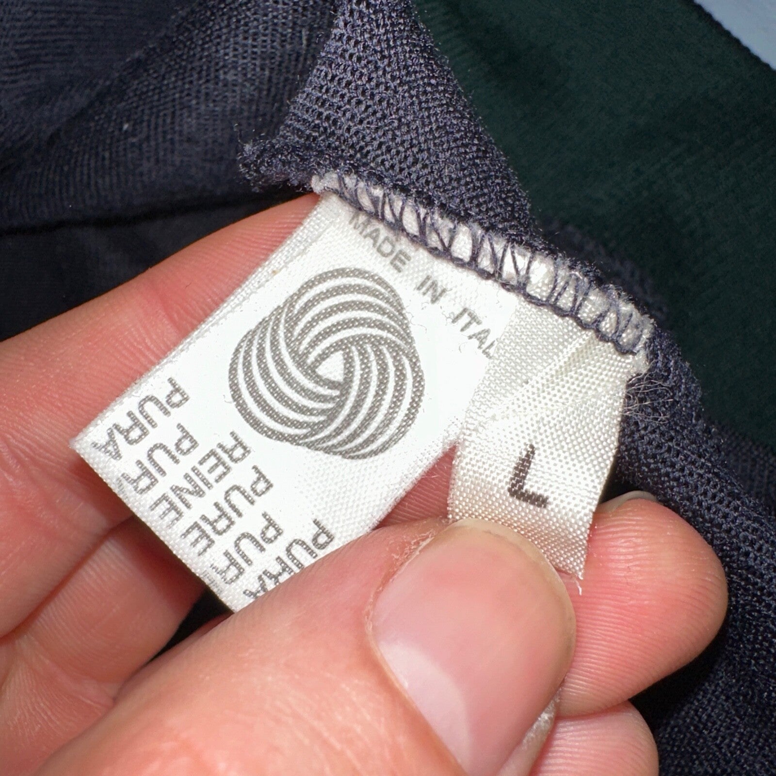 Paul & Shark Yachting Men’s Sweater Navy Patch Pullover Size L Wool V Neck