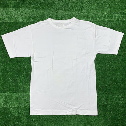 Vintage T Shirt Basic White L Blank Lot Tee Rap 80s 90s No Print Essential 