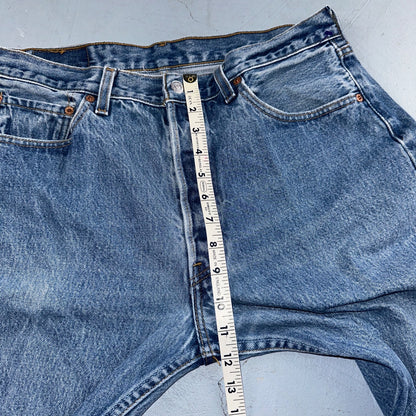Levis 501 Vintage 90s USA XX Straight Leg Jeans Blue Light Wash 35x34 Act 32x30