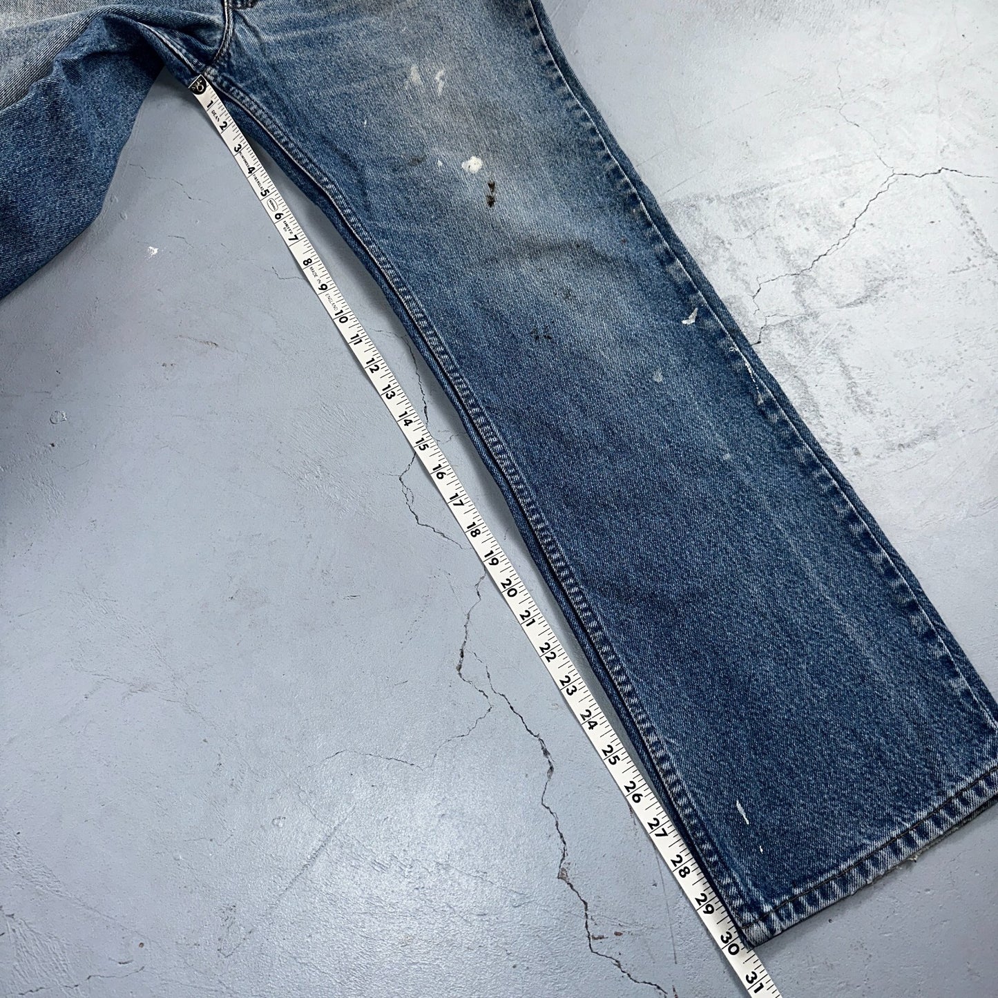 Levis 517 Vintage 80s USA Orange Tab Bootcut Flare Blue Worn Jeans Act 34x30