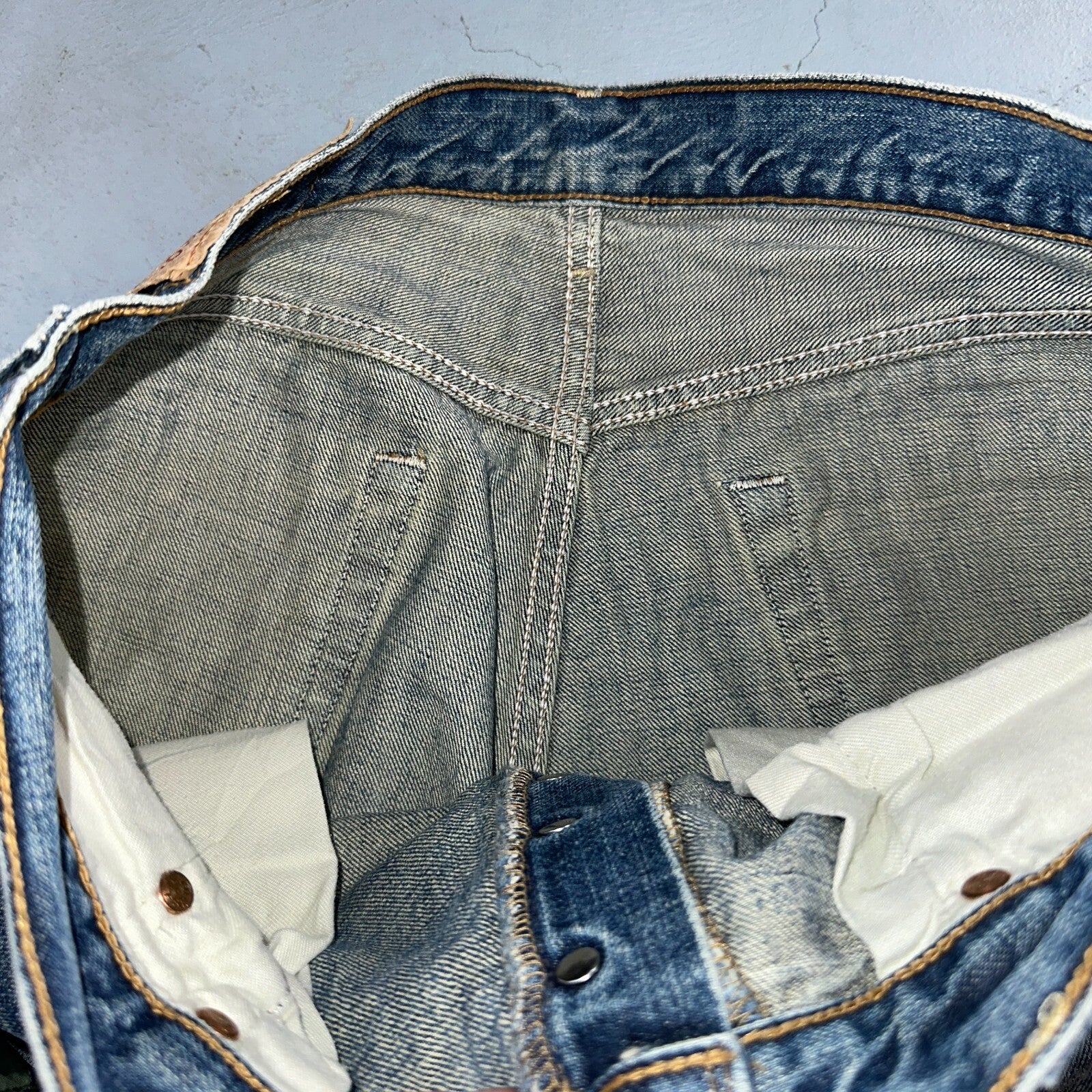 Levis 501 Vintage Y2K XX Straight Leg Jeans Blue Light Wash 34x32 Act 33x30