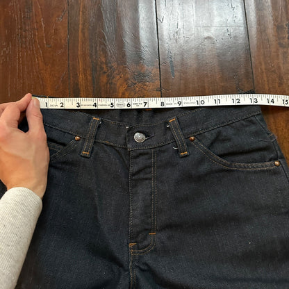 VTG Sears Put On 70s Pants 501 Bell Bottom Flare Rockabilly Cowboy 26x30 BLACK