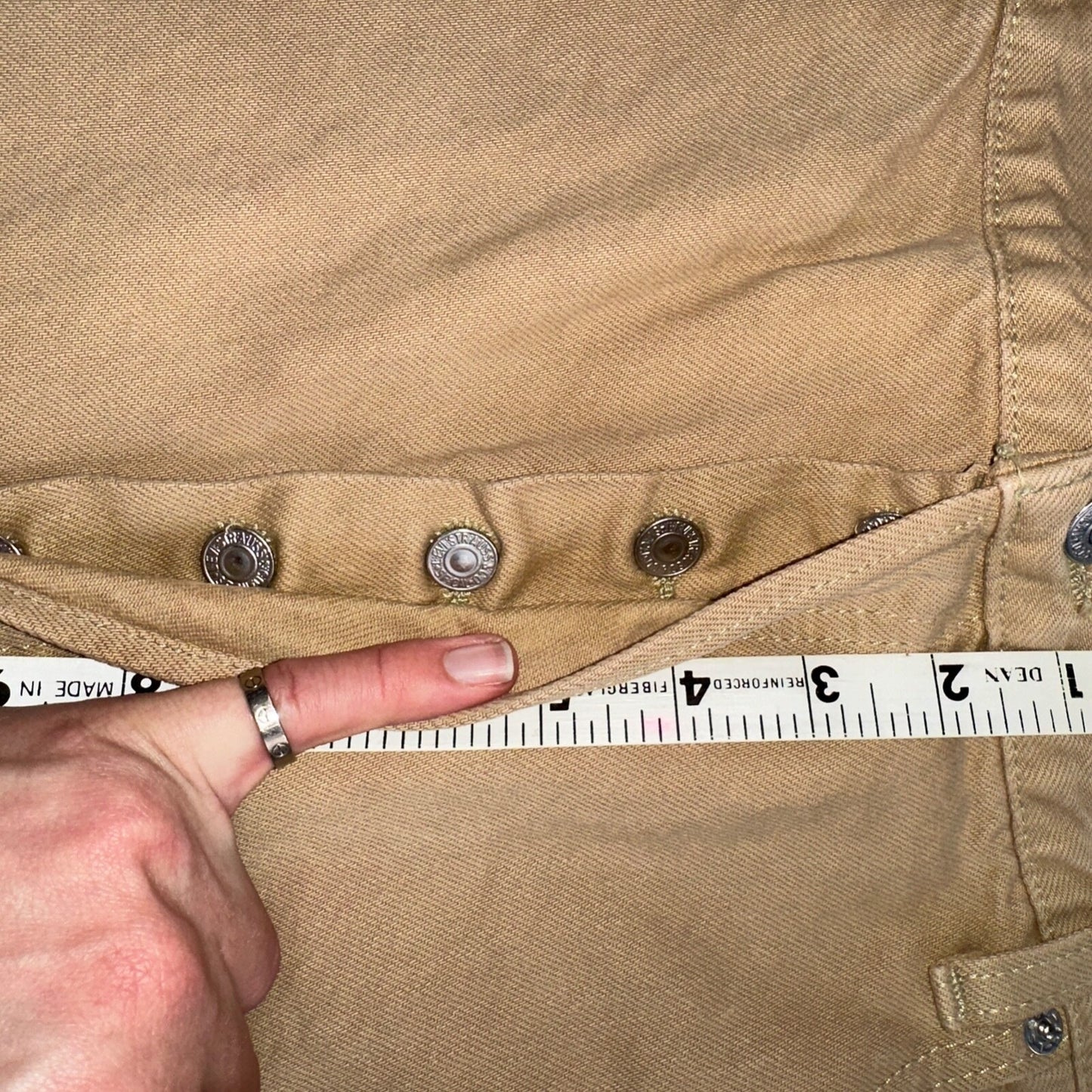 Levis 501 Vintage 90s USA XX Straight Leg Jeans Khaki Brown Wash 42x32 Act 40x32