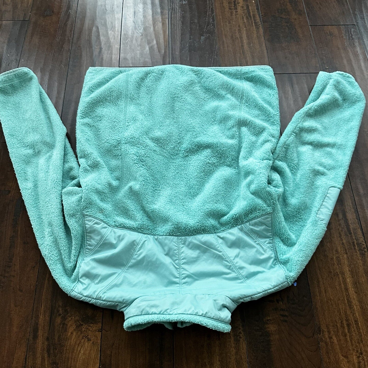 Vtg Nike ACG Womens Soft Fleece Turquoise Teal Blue Full Zip Jacket Y2K Warm