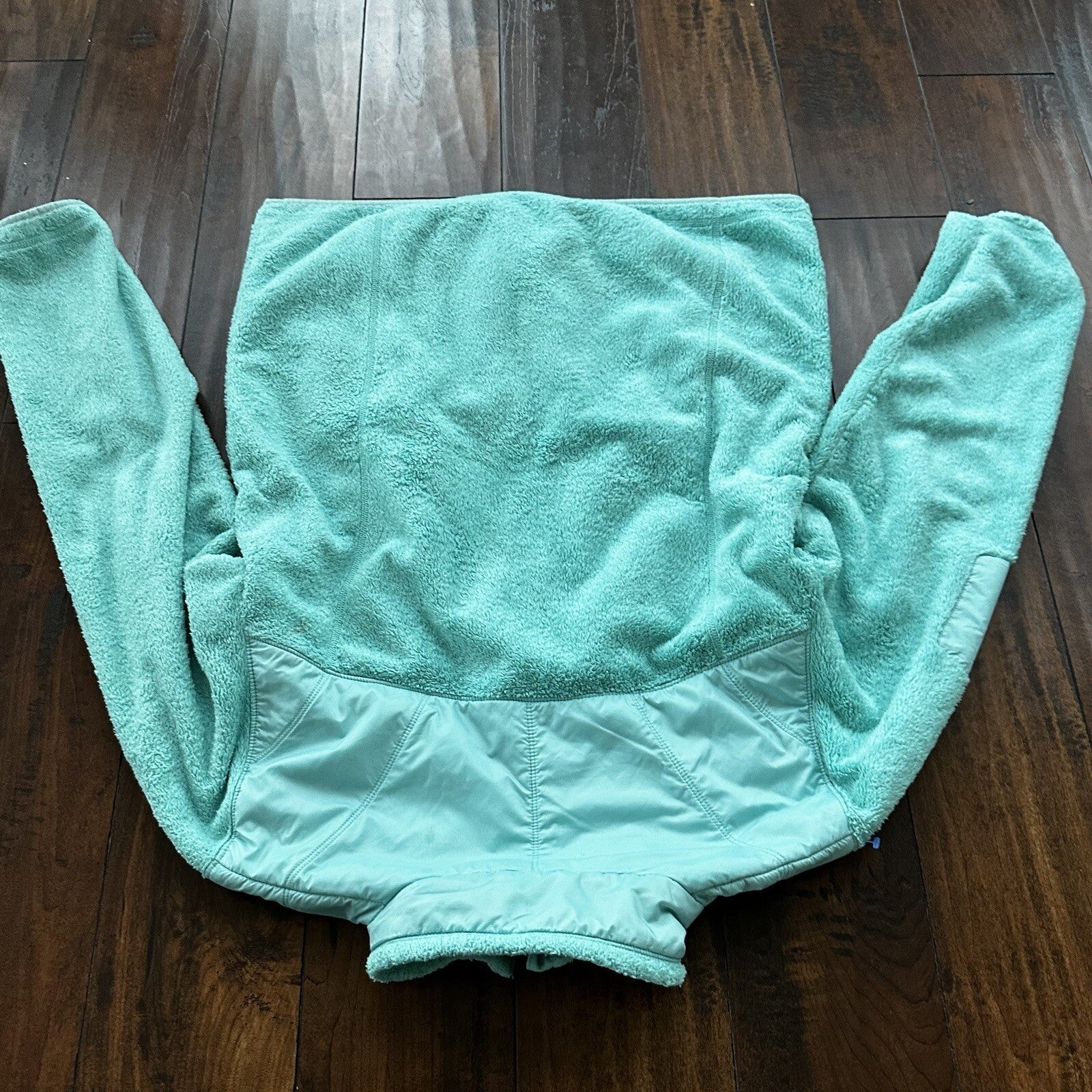 Vtg Nike ACG Womens Soft Fleece Turquoise Teal Blue Full Zip Jacket Y2K Warm