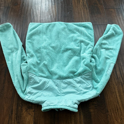 Vtg Nike ACG Womens Soft Fleece Turquoise Teal Blue Full Zip Jacket Y2K Warm