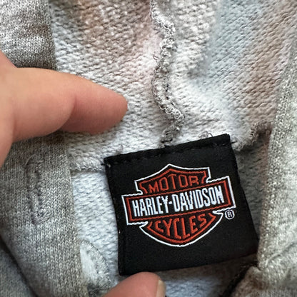 Vtg Harley Davidson Size L Women's Zip Up Hoodie USA 90s Eugene Oregon Bike