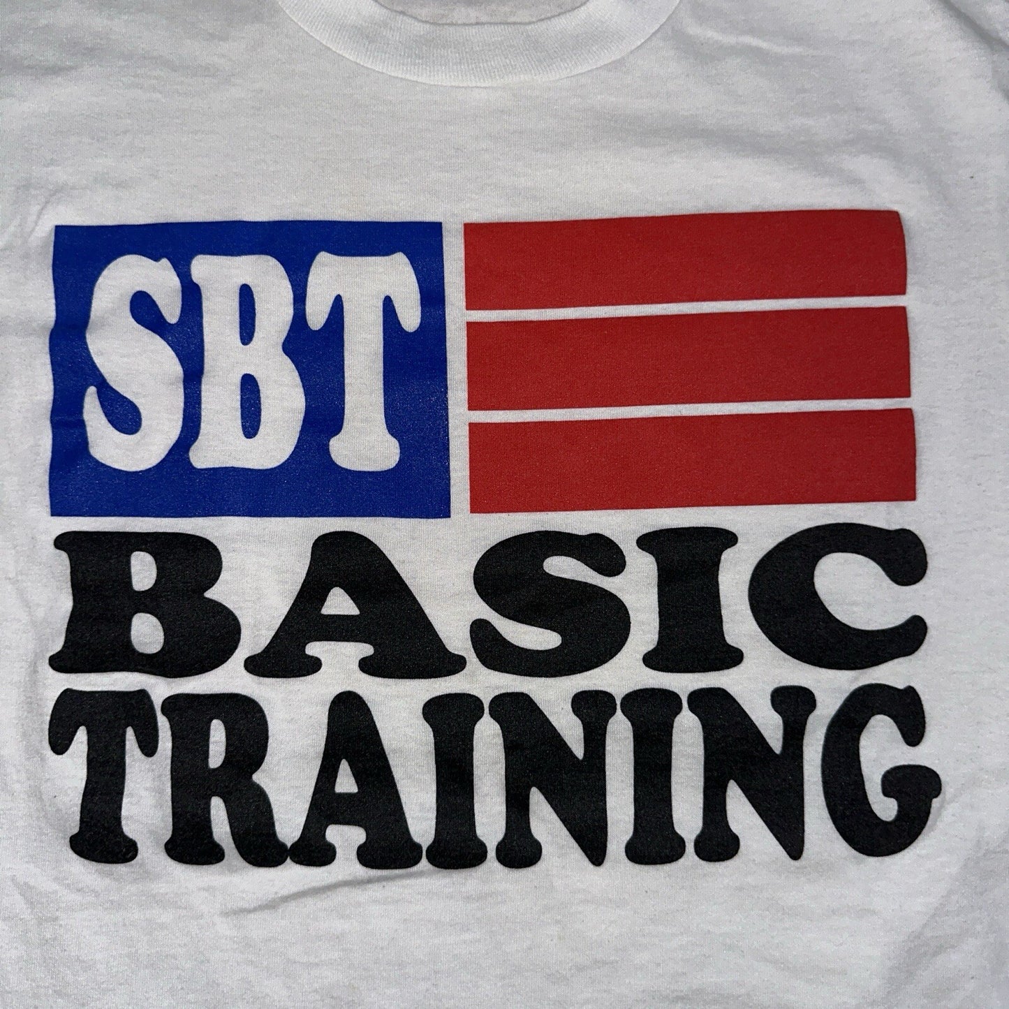 SBT Basic Training USA Flag Vintage T Shirt 90s Single Stitch America Music Band