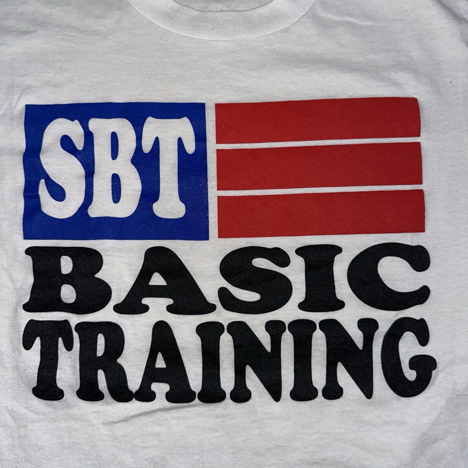 SBT Basic Training USA Flag Vintage T Shirt 90s Single Stitch America Music Band