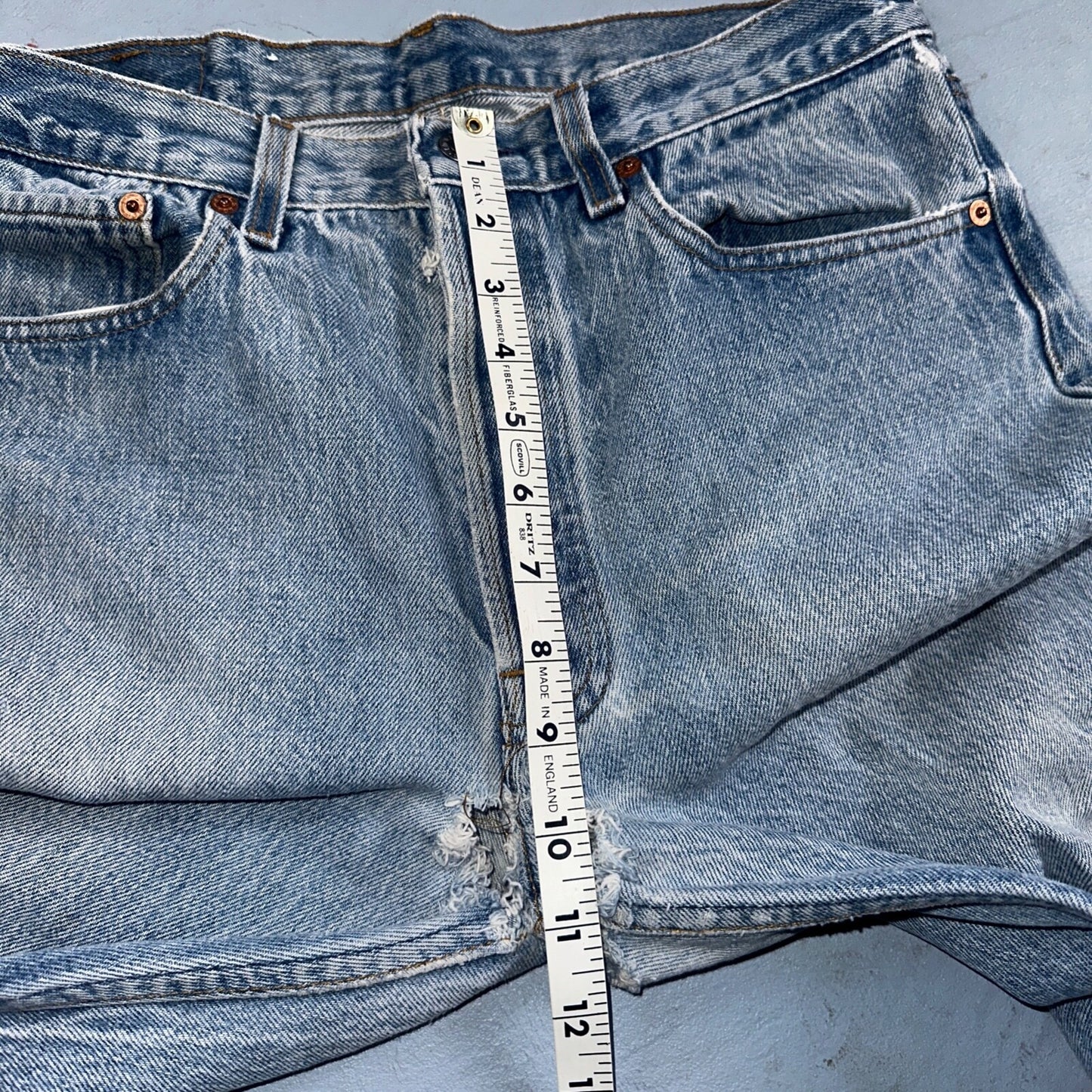 Levis 501 Vintage 90s USA XX Straight Leg Jeans 33x36 Light Wash Act 30x30