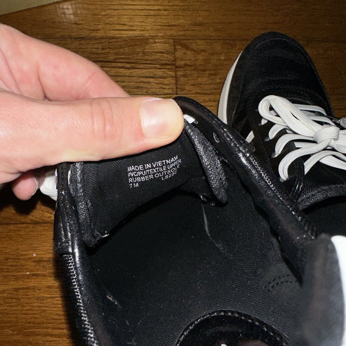 Size 7 Michael Kors Mabel Sneakers Coated MK Canvas Trainer Black MK Logo