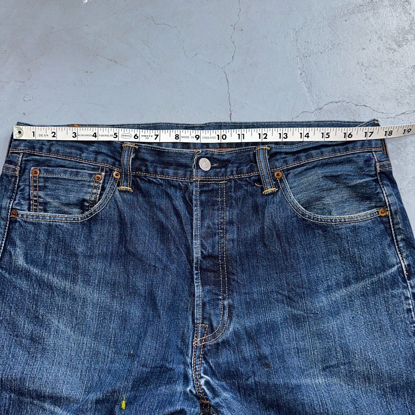 Levis 501 Y2K XX Straight Leg Jeans Blue VTG Med Wash 36x32 Act 35x30