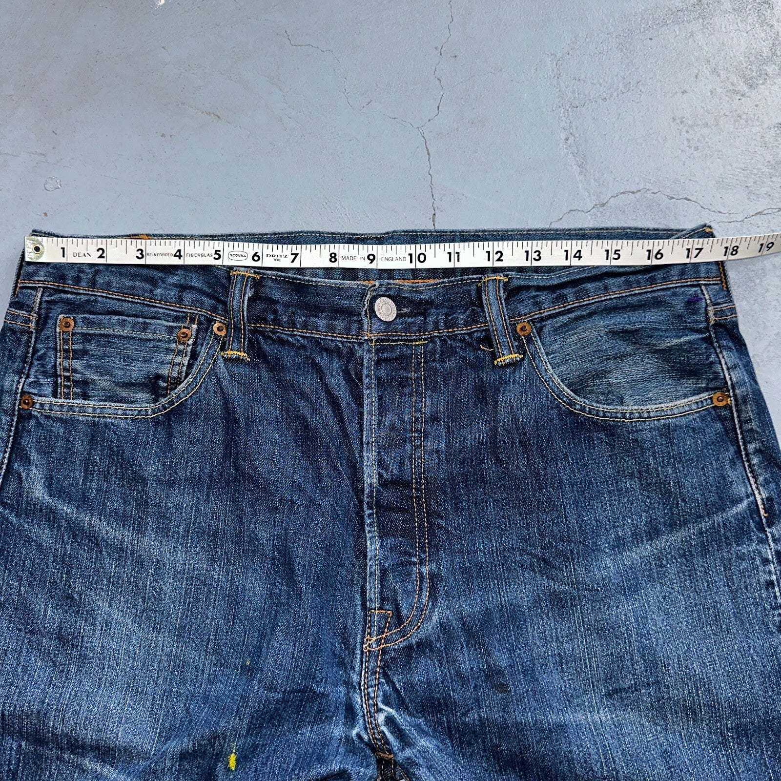 Levis 501 Y2K XX Straight Leg Jeans Blue VTG Med Wash 36x32 Act 35x30