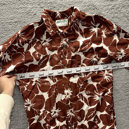 Vintage 50s Hawaiian Aloha Print Shirt Rockabilly Honolulu 60s Button Jantzen
