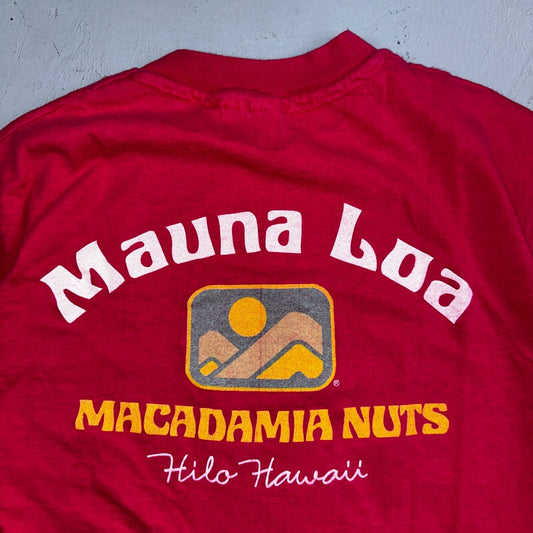 Mauna Loa Macadamia Nuts Hawaii Hanes 80s VTG T Shirt Promo Art Sun Aloha Cool