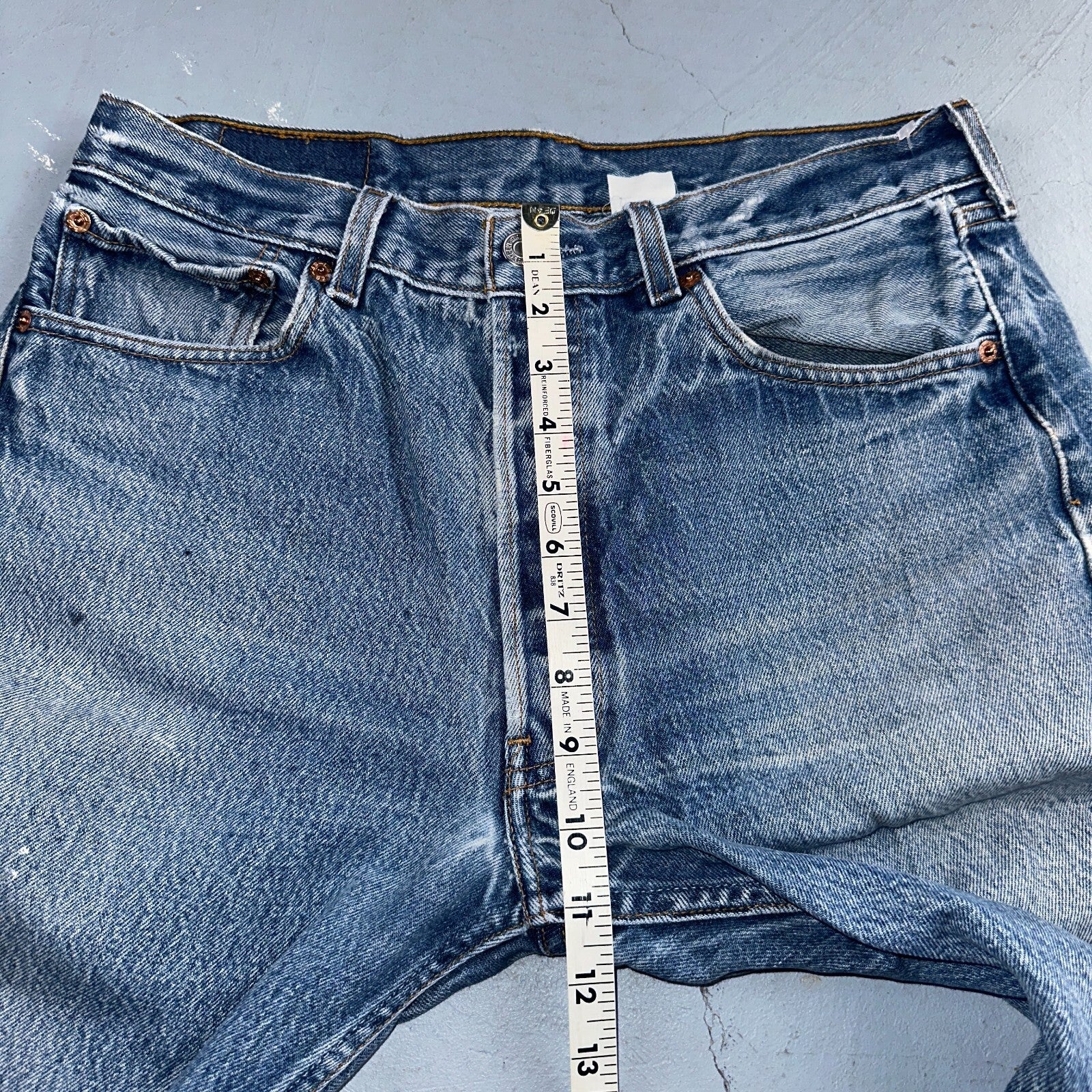 Levis 501 Vintage 90s Y2K XX Straight Leg Jeans Blue Med Wash 34x38 Act 31x32