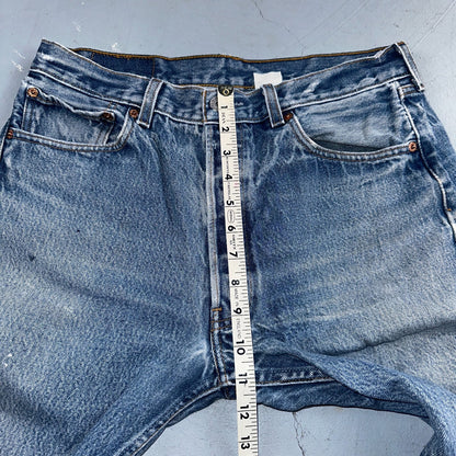 Levis 501 Vintage 90s Y2K XX Straight Leg Jeans Blue Med Wash 34x38 Act 31x32