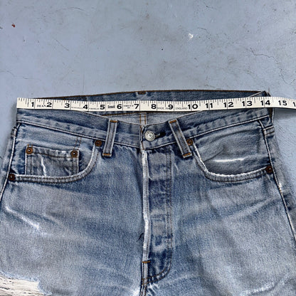 Levis 501 Vintage 80s Redline Selvedge USA XX Jeans Light Wash 30x34 Act 28X30