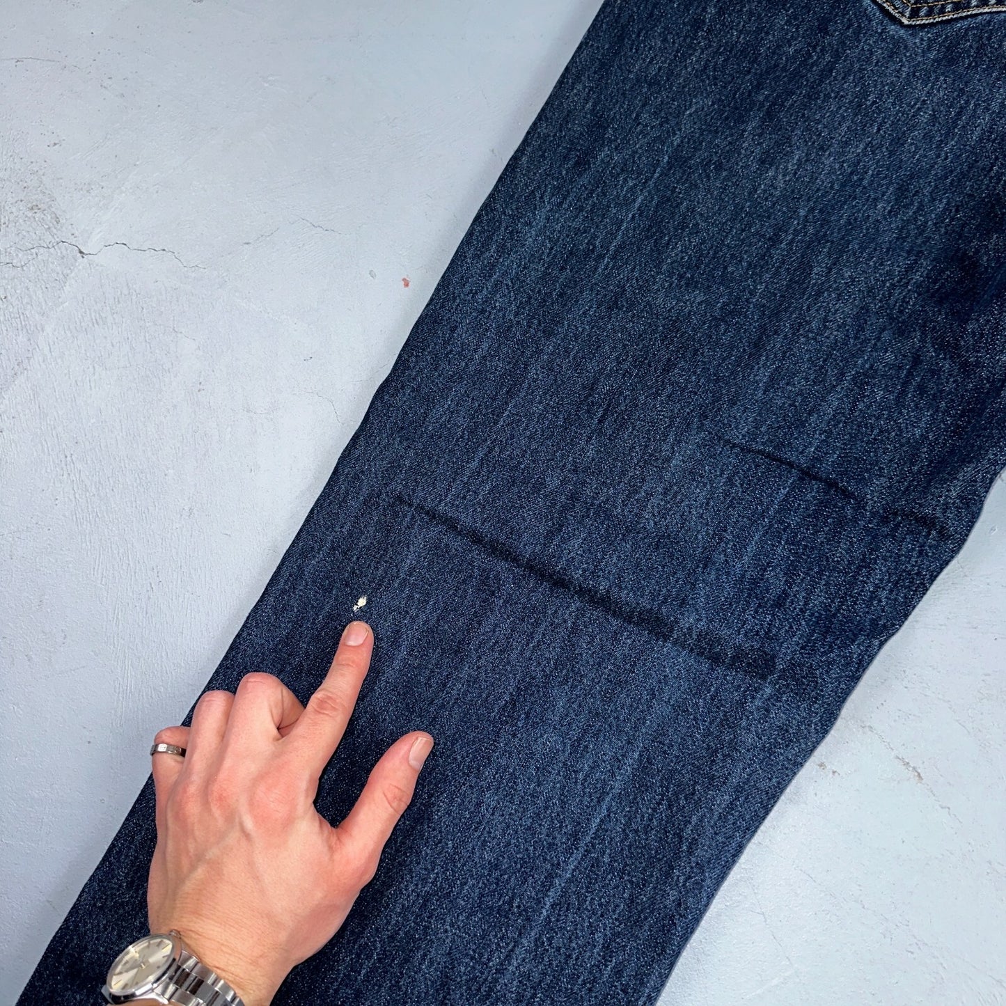 Patagonia Regular Straight 35x33 Organic Cotton Dark Denim Blue Jeans Zipper Fly