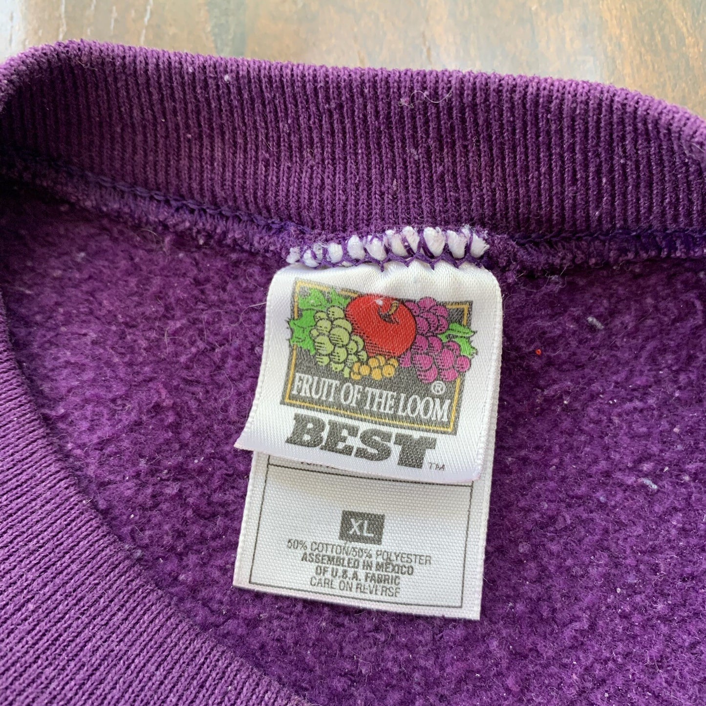 Bald Eagle Hologram Shiny Pearl Vintage 90s Sweatshirt Jumper Purple FOTL USA