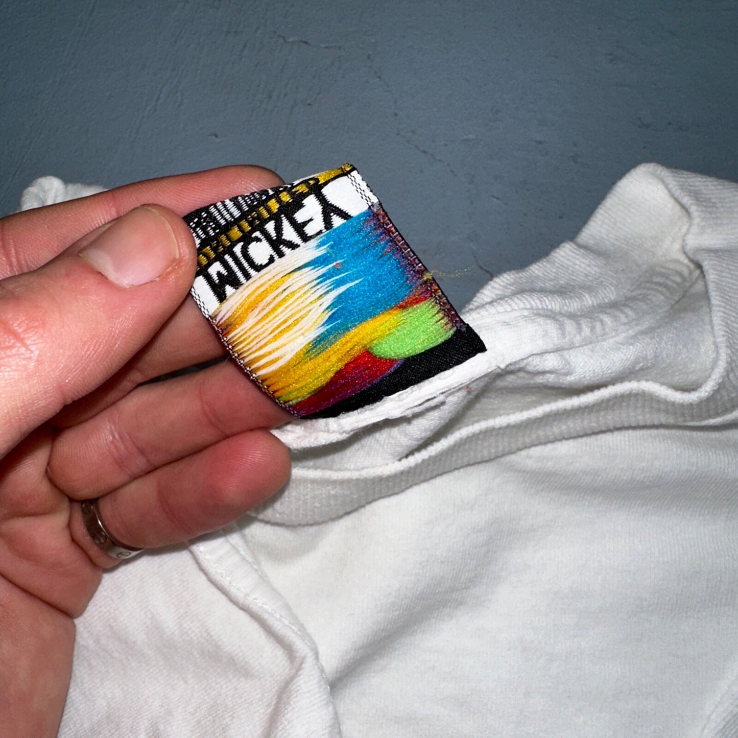 Disney Mickey Mouse Single Stitch Striped VTG T Shirt White 90s Happy Cute