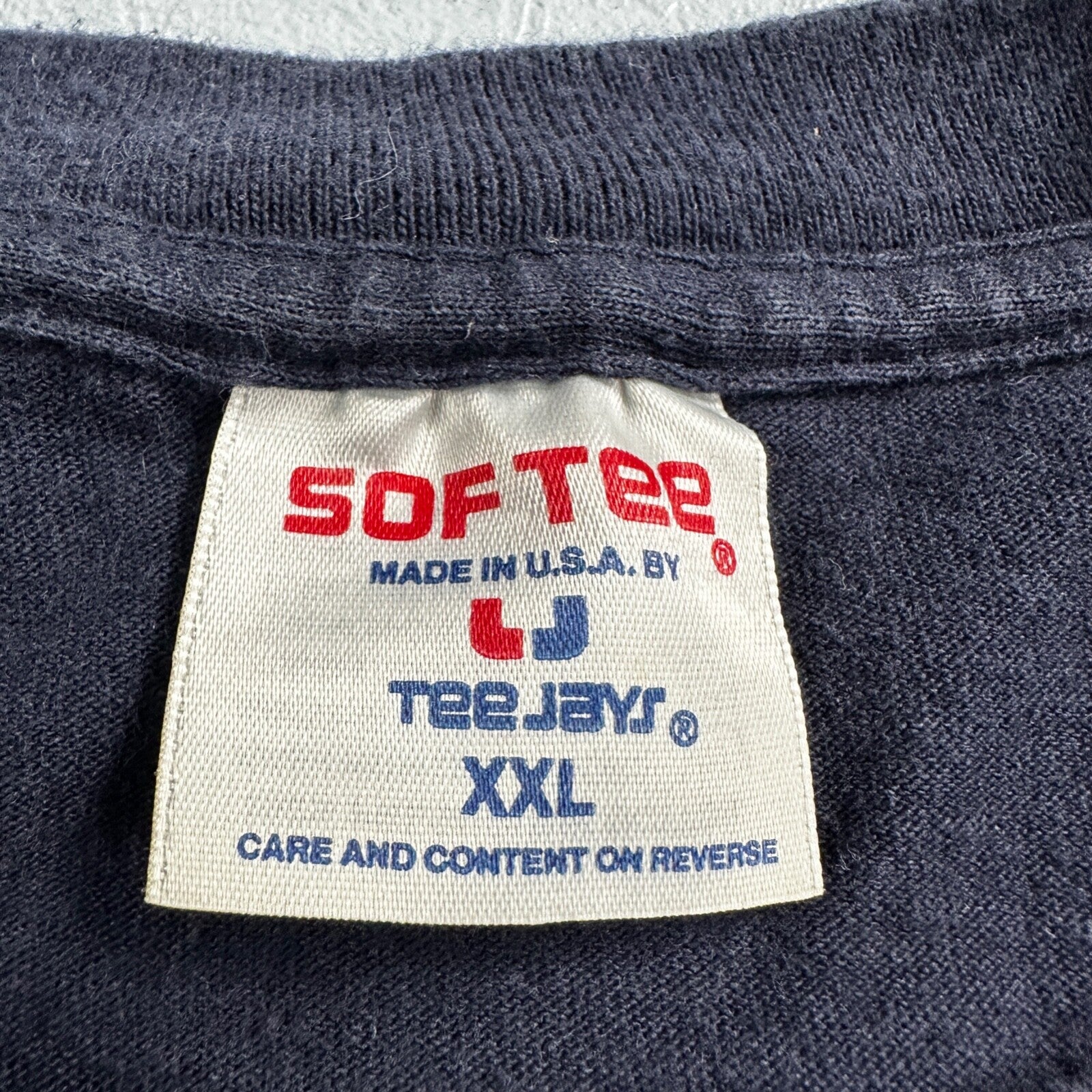 NASA Single Stitch Navy 80s VTG T Shirt Softee Explore The Space Moon Science