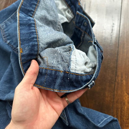 Vintage 80s Levis 646 Boot Flare Orange Tab 36x36 USA Blue Jeans 501 Act 33x34