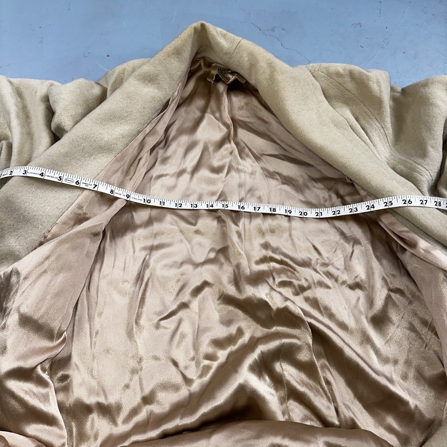 VTG 60s Forstman Beige Penny Lane Pure Wool Harol Crest California Rockabilly