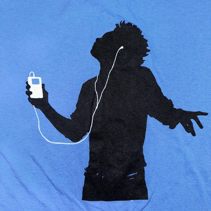 Apple Rare iTunes Promo VTG T Shirt Y2K Nano Study Rock On Dance Commercial 2000