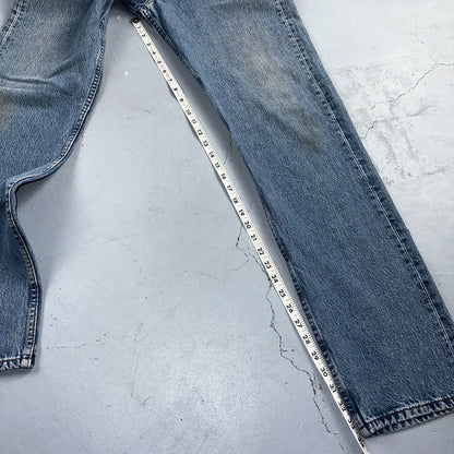 Levis 501 Vintage Y2K XX Straight Leg Jeans 90s Blue Light Wash 34x36 Act 32x34