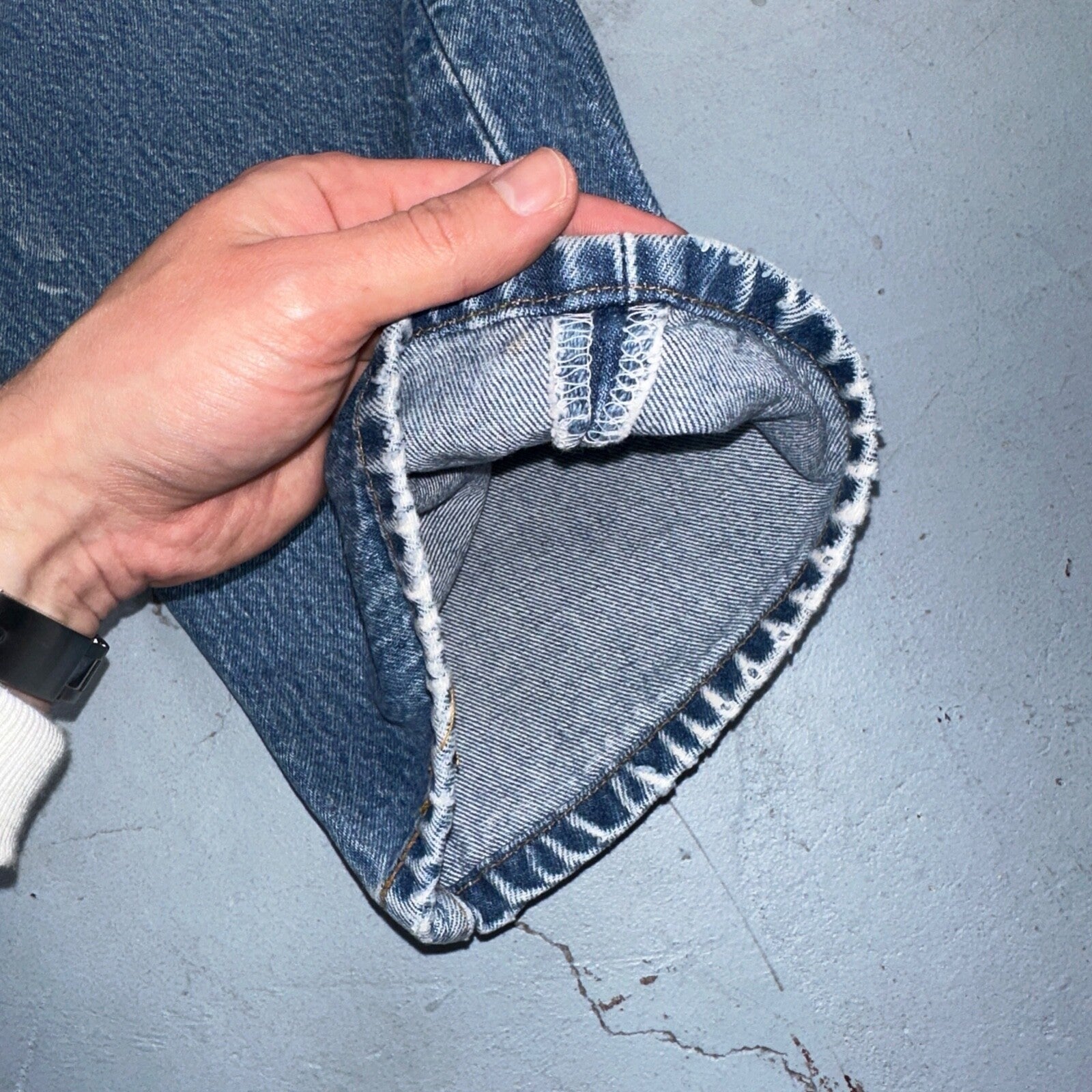 Levis 501 Vintage 90s USA XX Straight Leg Jeans Blue Med Wash 42x32 Act 38x27