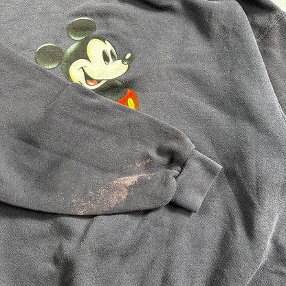 Disney Mickey Mouse VTG Sweatshirt Size XL Navy Crewneck Disneyland USA 90s