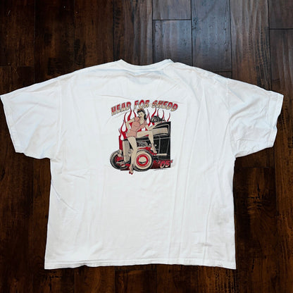 Head Funny Y2K 2005 VTG T Shirt Classic Antique Sports Cars Hot Girl USA Nascar