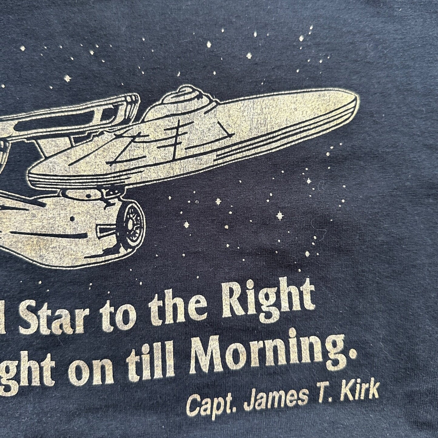 Star Trek 90s James T Kirk Vintage T Shirt USA 90s Rare Promo Movie Spaceship XL