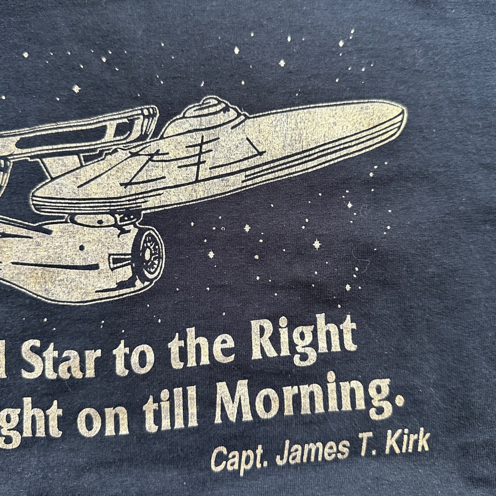 Star Trek 90s James T Kirk Vintage T Shirt USA 90s Rare Promo Movie Spaceship XL