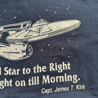 Star Trek 90s James T Kirk Vintage T Shirt USA 90s Rare Promo Movie Spaceship XL
